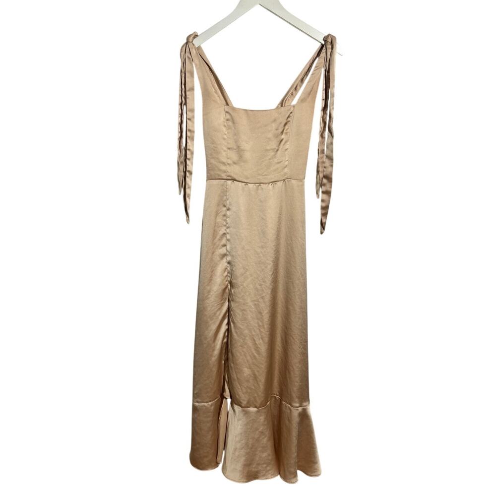 Show Me Your Mumu Claire Midi Bridesmaid‎ Dress Gold Champaign Wedding Formal